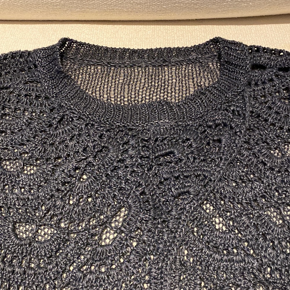 Blue Linen Sweater - Picture 5 of 13